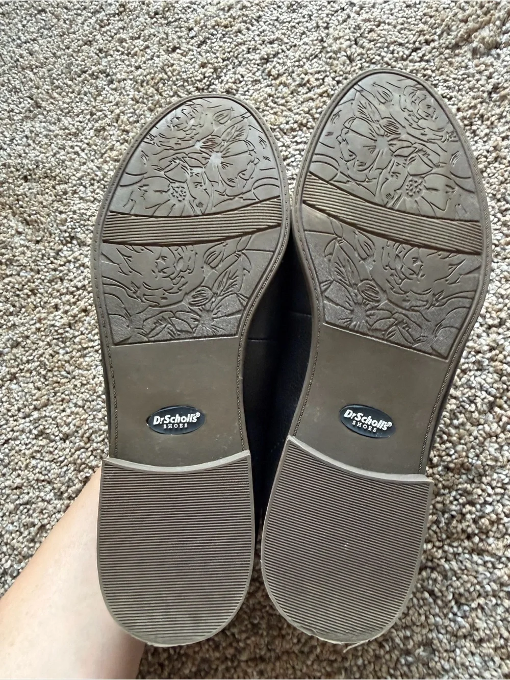 DR SCHOLLS Black Faux Suede Loafer